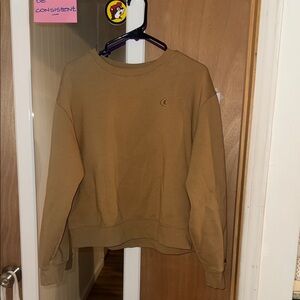 Champion Women's Tan Crew Neck Sweater